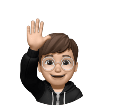 Memoji do Matheus acenando